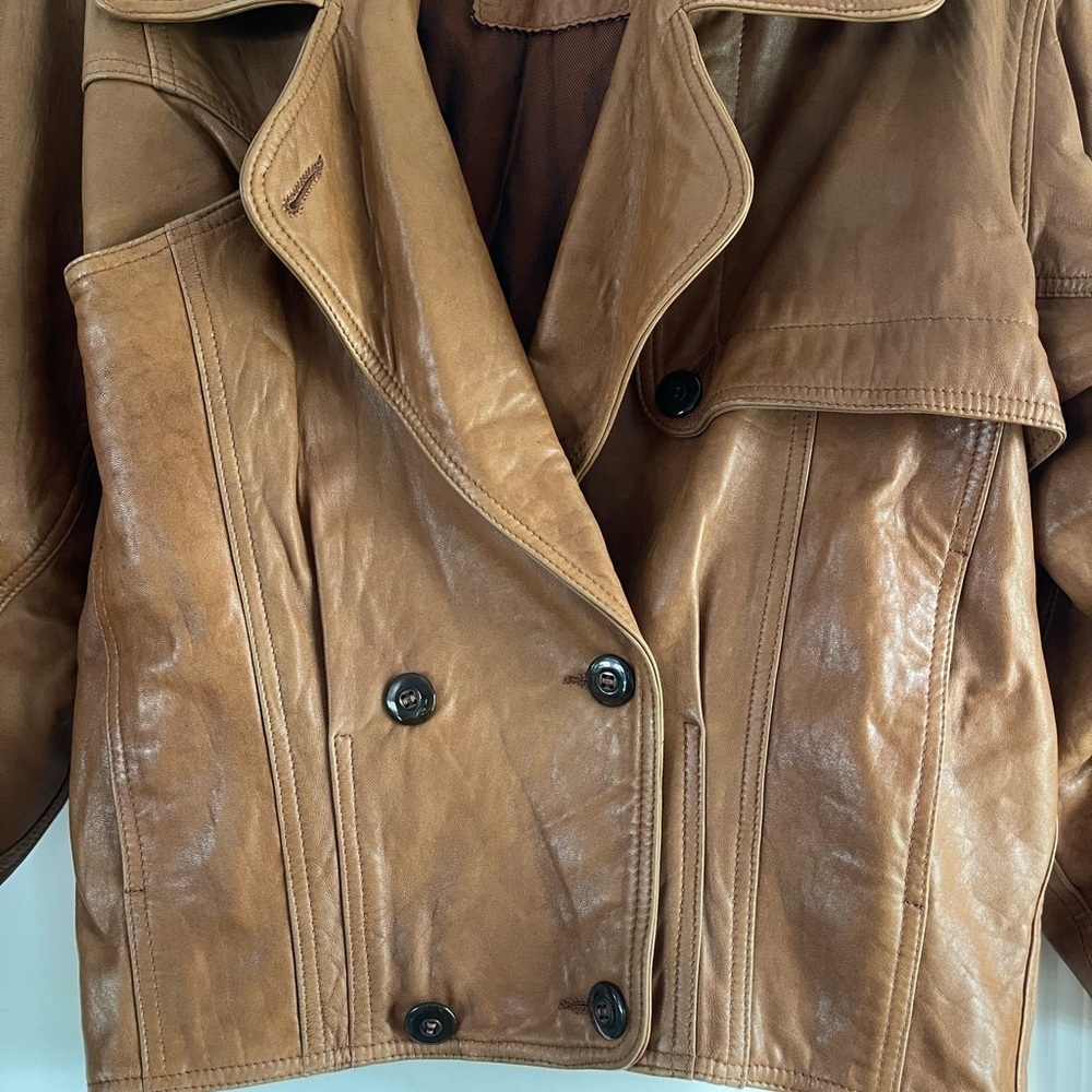 Amazing Vintage Leather Cropped Jacket - M - Picture 2 of 7